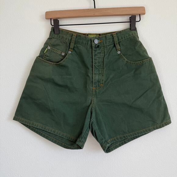 Esprit Pants - Vintage Esprit Green Shorts High Waisted 100% Cotton Size 26